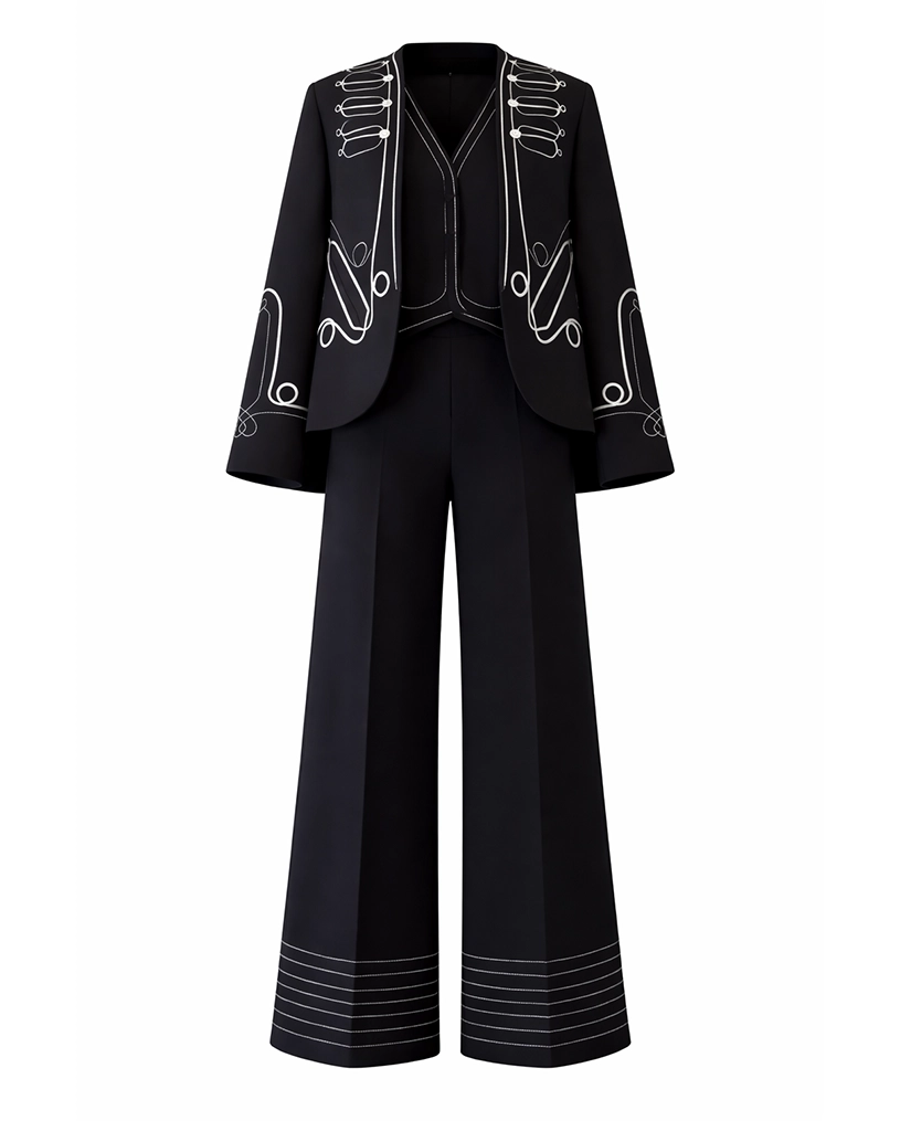 کت و شلوار مشکی زنانه پاریس